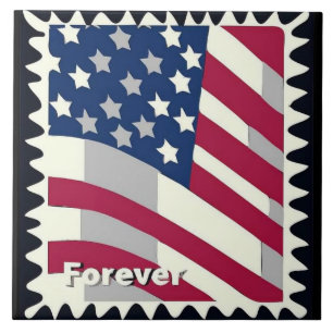 VERENIGDE STATEN VAN AMERIKA VLAG FOREVER STEMPEL TEGELTJE