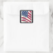 VERENIGDE STATEN VAN AMERIKA VLAG FOREVER STEMPEL VIERKANTE STICKER (Tas)