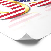 Verenigde Staten van Amerika Vlag Poster Verenigde (Hoek)