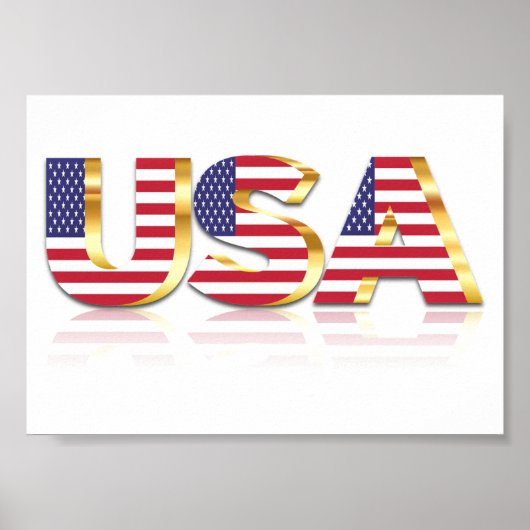 Verenigde Staten van Amerika Vlag Poster Verenigde (Voorkant)