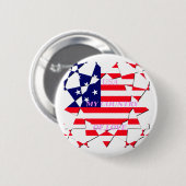 Verenigde Staten van Amerika Vlag Ronde Button 5,7 Cm (Voorkant /achterkant)