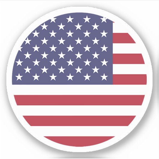 Verenigde Staten van Amerika Vlag Ronde Sticker (Voorkant)