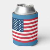 Verenigde Staten van Amerika - Vlag Rood Wit en Bl Blikjeskoeler (Blikje Voorkant)