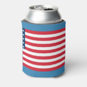 Verenigde Staten van Amerika - Vlag Rood Wit en Bl Blikjeskoeler (Blikje Achterkant)