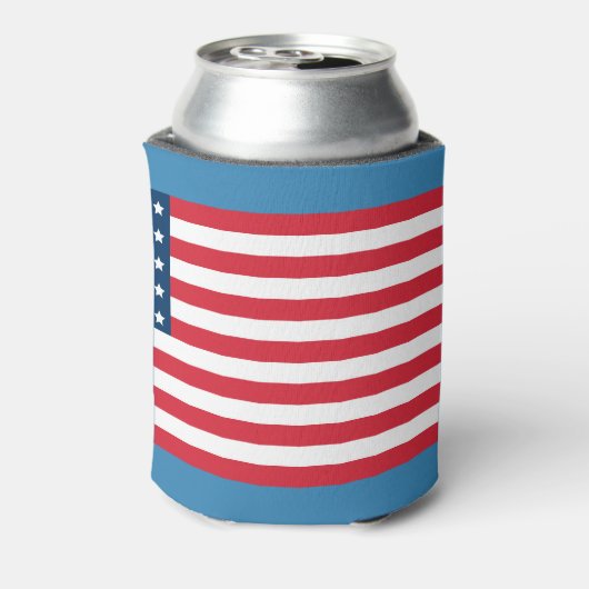 Verenigde Staten van Amerika - Vlag Rood Wit en Bl Blikjeskoeler (Blikje Achterkant)