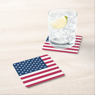 Verenigde Staten van Amerika vlag USA patriottisch Kartonnen Onderzetters