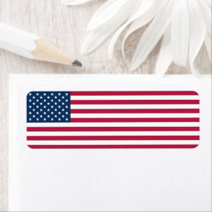 Verenigde Staten van Amerika Vlag van de VS patrio Etiket
