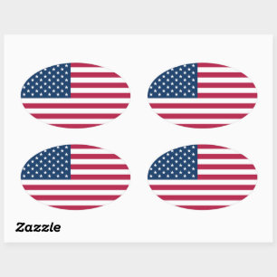 Verenigde Staten van Amerika VSA vlag patriottisch Ovale Sticker