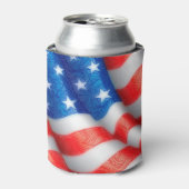 Verenigde Staten van Amerika Wavy Flag Zen Doodle  Blikjeskoeler (Blikje Voorkant)