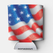 Verenigde Staten van Amerika Wavy Flag Zen Doodle  Blikjeskoeler (Achterkant)