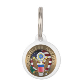 Verenigde Staten van Amerika zeehond - God zegene  Huisdierpenning