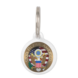 Verenigde Staten van Amerika zeehond - God zegene Huisdierpenning
