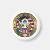 Verenigde Staten van Amerika zeehond - God zegene  Magneet (Voorkant)