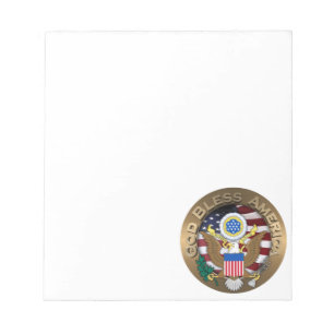 Verenigde Staten van Amerika zeehond - God zegene  Notitieblok