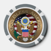 Verenigde Staten van Amerika zeehond - God zegene  Pokerchips (Achterkant)