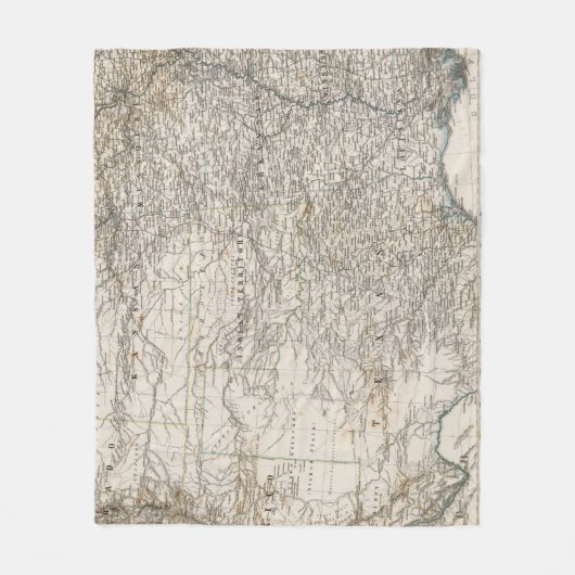 Verenigde Staten van Amerika Zuid-Indiaas Gebied Fleece Deken (Voorkant)