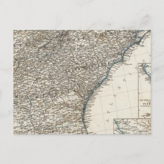 Verenigde Staten van Amerika Zuidelijke Staten Briefkaart (Voorkant)