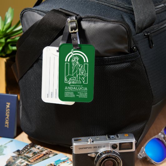 Verenigde Staten van Andalusië Bagagelabel (Voorkant & Achterkant)