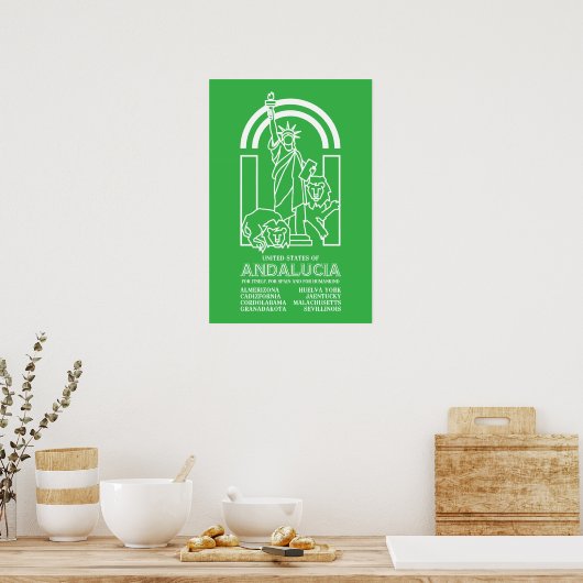 Verenigde Staten van Andalusië Poster (Keuken)