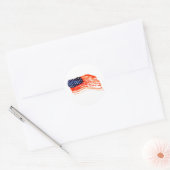 Verenigde Staten van Bacon Ronde Sticker (Envelop)