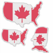 Verenigde Staten van Canada Sticker (Voorkant)