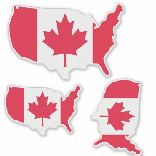 Verenigde Staten van Canada Sticker (Voorkant)