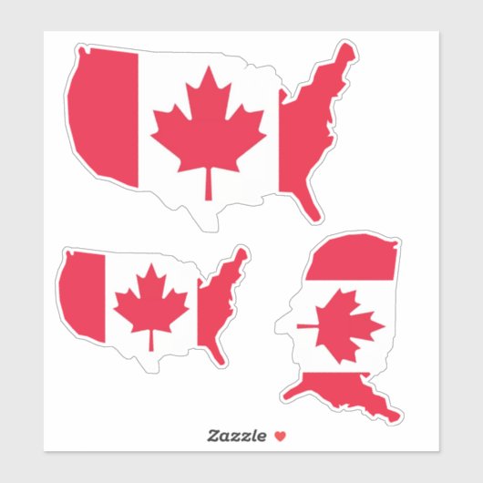 Verenigde Staten van Canada Sticker (Vel)