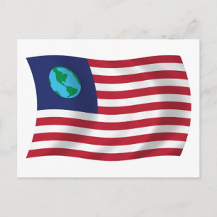 Verenigde Staten van de Aarde Vlag Postkaart