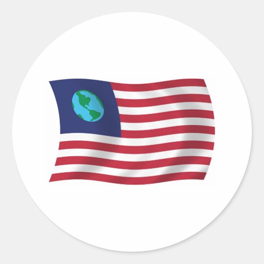 Verenigde Staten van de Aarde Vlag Sticker (Voorkant)