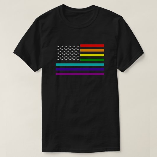 VERENIGDE STATEN VAN GELIJKWAARDIGHEIDSRAINBOW-VLA T-SHIRT (Design voorkant)