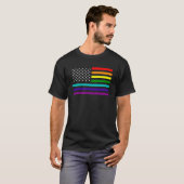 VERENIGDE STATEN VAN GELIJKWAARDIGHEIDSRAINBOW-VLA T-SHIRT (Voorkant volledig)