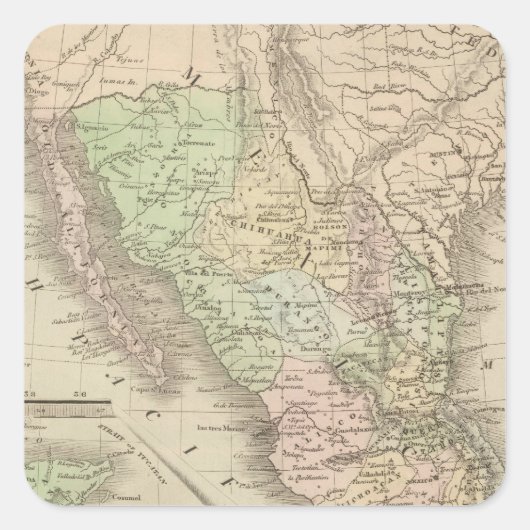 Verenigde Staten van Mexico Vierkante Sticker (Voorkant)