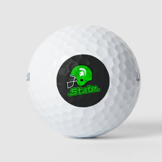 Verenigde Staten van Michigan Green White Golfballen (Voorkant)