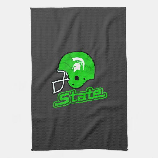 Verenigde Staten van Michigan Green White Theedoek (Verticaal)