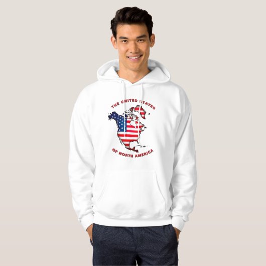 Verenigde Staten van Noord-Amerika Custom Text Hoodie (Voorkant volledig)