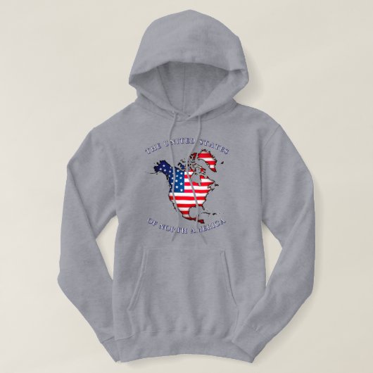 Verenigde Staten van Noord-Amerika Custom Text Hoodie (Design voorkant)