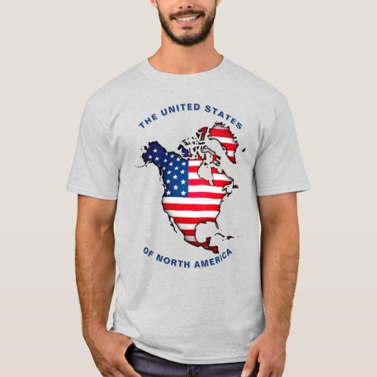 Verenigde Staten van Noord-Amerika Custom Text T-shirt (Voorkant)