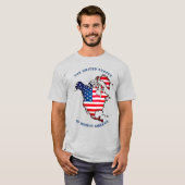 Verenigde Staten van Noord-Amerika Custom Text T-shirt (Voorkant volledig)