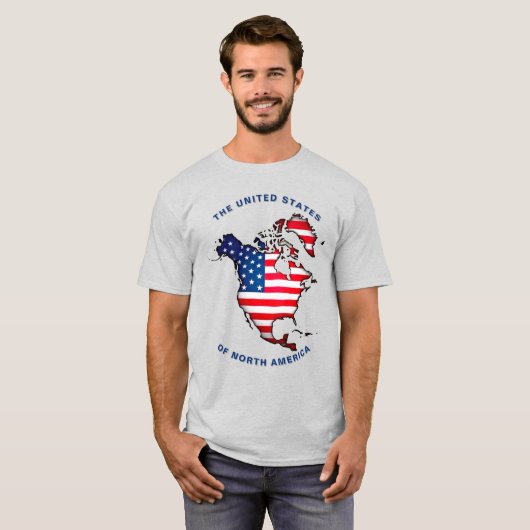 Verenigde Staten van Noord-Amerika Custom Text T-shirt (Voorkant volledig)