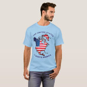 Verenigde Staten van Noord-Amerika Custom Text T-shirt (Voorkant volledig)