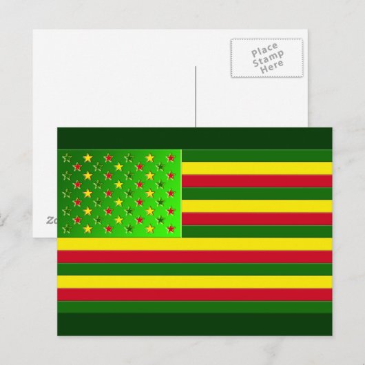 Verenigde Staten van Reggae Briefkaart (Voorkant / Achterkant)