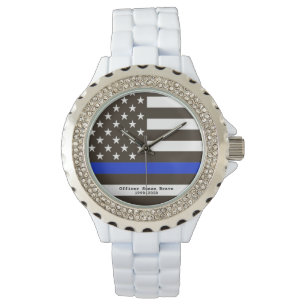 *~* Verenigde Staten van Vrouw met een dun blauw l Horloge