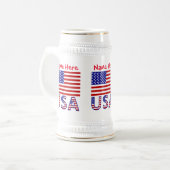 Verenigde Staten Verenigde Staten Amerika Vlag Roo Bierpul (Voorkant links)