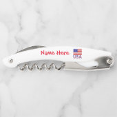 Verenigde Staten Verenigde Staten Amerika Vlag Roo Kurkentrekker (Achterkant)