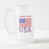 Verenigde Staten Verenigde Staten Amerika Vlag Roo Matglas Bierpul (Links)