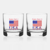 Verenigde Staten Verenigde Staten Amerika Vlag Roo Whisky Glas (Voorkant)