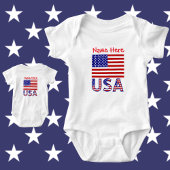 Verenigde Staten Verenigde Staten Red Personalized Romper