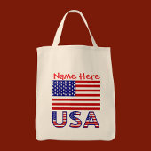 Verenigde Staten Verenigde Staten Red Personalized Tote Bag