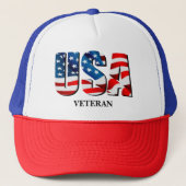 Verenigde Staten Veteraan Amerikaanse patriottisch Trucker Pet (Voorkant)