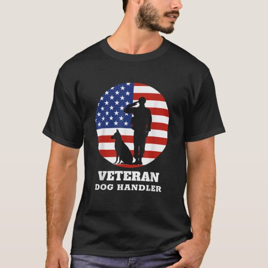 Verenigde Staten Veteran Dog Handler K9 T Shirt (Voorkant)